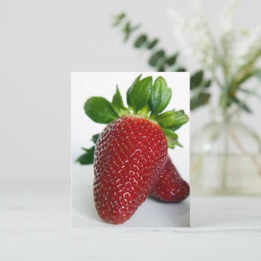 Erdbeere #1 postkarte (Stehend Vorderseite)