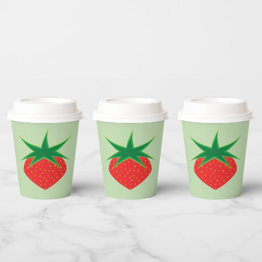 Erdbeere 8oz. Pappbecher (Multi)