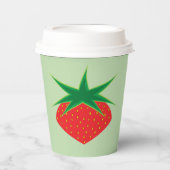 Erdbeere 8oz. Pappbecher (Vorderseite)