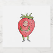 Erdbeere Alkoholflaschenetikett (Einzelnes Label)