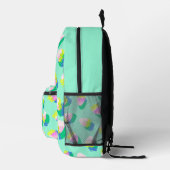 Erdbeere Aquamarin Bedruckter Rucksack (Rechts)