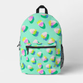 Erdbeere Aquamarin Bedruckter Rucksack (Vorderseite)