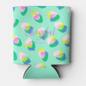 Erdbeere Aquamarin Dosenkühler (Vorderseite)