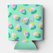 Erdbeere Aquamarin Dosenkühler (Rückseite)