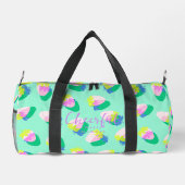 Erdbeere Aquamarin Duffle Bag (Rückseite)