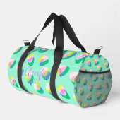 Erdbeere Aquamarin Duffle Bag (Rechte Ecke)