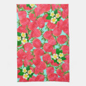 Erdbeere Aquamarin Geschirrtuch (Vertikal)