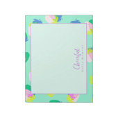 Erdbeere Aquamarin Notizblock (Rotiert)