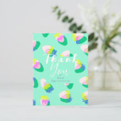 Erdbeere Aquamarin Postkarte (Stehend Vorderseite)