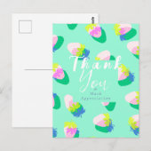 Erdbeere Aquamarin Postkarte (Vorne/Hinten)