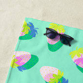 Erdbeere Aquamarin Strandtuch (Beispiel)