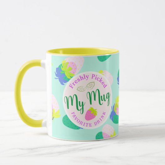 Erdbeere Aquamarin Tasse (Links)