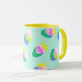 Erdbeere Aquamarin Tasse (VorderseiteRechts)