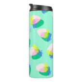 Erdbeere Aquamarin Thermosbecher (Nach rechts gedreht)