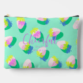 Erdbeere Aquamarin Zubehörtasche (Vorderseite)