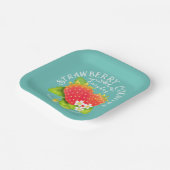 Erdbeere Aquamarines Design. Pappteller (Gewinkelt)