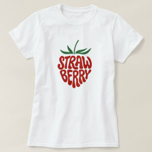 Erdbeere - Ästhetisches Retro-Frucht-Grafikdesign T-Shirt