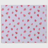 Erdbeere auf Peri winkle Wrapping Paper Geschenkpapier (Flach)