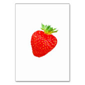 Erdbeere auf weißem Hintergrund Tischnummer (Vorderseite)