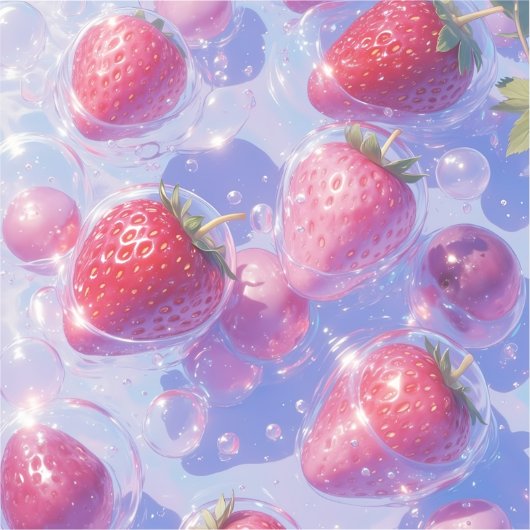 Erdbeere Aufkleber (Vorderseite)