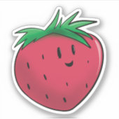 Erdbeere Aufkleber (Vorderseite)