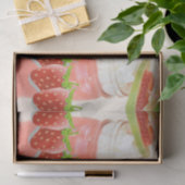 Erdbeere aus dekorativem Gewebe Seidenpapier (Geschenk)