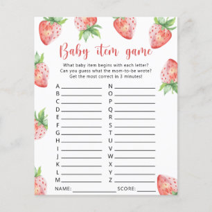 Erdbeere - Baby Item Game. Baby Shower Game