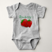Erdbeere Baby Strampler (Vorderseite)