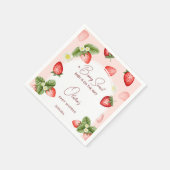 Erdbeere Babydusche Beere süße Vorlage Serviette (Ecke)