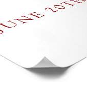 Erdbeere | Babydusche Begrüßungszeichen Poster (Ecke)