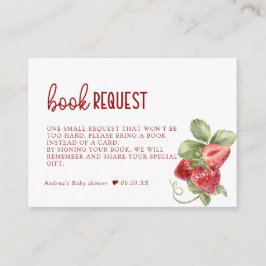 Erdbeere | Babydusche Buchungsanfrage Begleitkarte