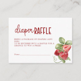 Erdbeere | Babydusche-Windeln Begleitkarte