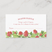 Erdbeere Babydusche Windelwaschmaschine Einsteckka Visitenkarte (Vorderseite)