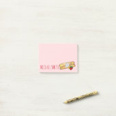 Erdbeere Banana Crêpe Pancake Französischer Lebens Post-it Klebezettel (Auf Schreibtisch)