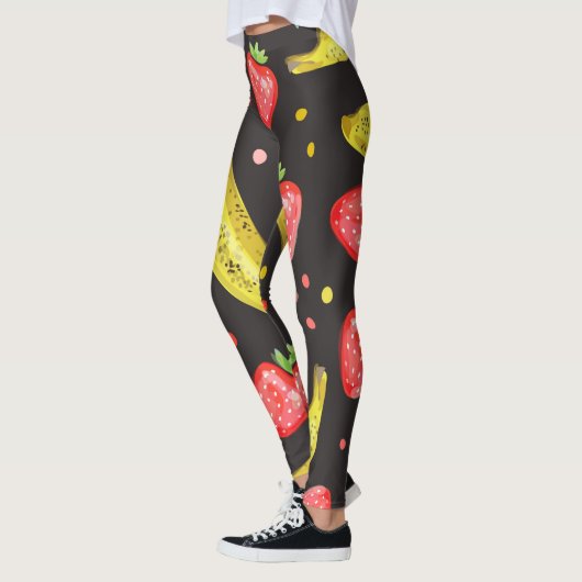 Erdbeere Banana Frucht Gemustert | LEGGINGS (Links)