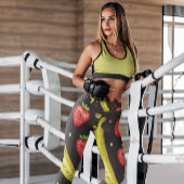 Erdbeere Banana Frucht Gemustert | LEGGINGS