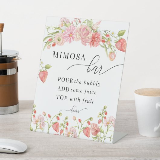 Erdbeere | Bar für das SommerBrautparty Sockelschild (In SItu)