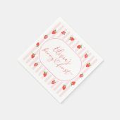 Erdbeere Beere Erste Geburtstagsservietten Serviette (Ecke)