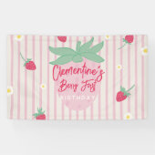 Erdbeere Beere Erster Geburtstag Banner (Horizontal)