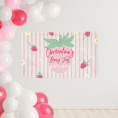 Erdbeere Beere Erster Geburtstag Banner