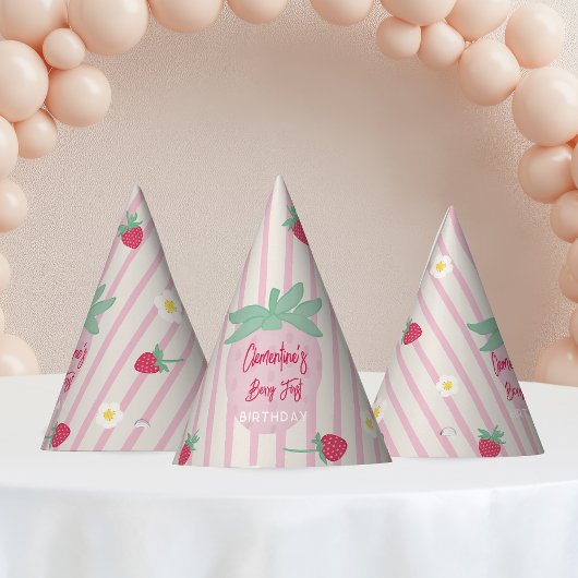 Erdbeere Beere Erster Geburtstagshut Partyhütchen
