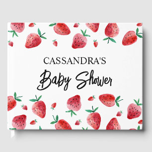 Erdbeere Beere Süße Baby Shower Gästebuch