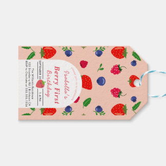 Erdbeere Beere süße Babyparty Geschenkanhänger