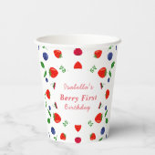 Erdbeere Beere süße Babyparty Pappbecher (Rückseite)