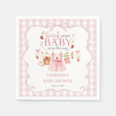 Erdbeere Beere Süße Babyparty Serviette (Vorderseite)