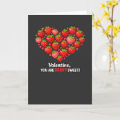 Erdbeere Beere Süße Kinder Valentinstag Karte (Gelbe Blume)