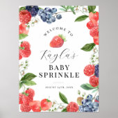 Erdbeere Beeren Baby Sprinkle Willkommensschild Poster (Vorne)