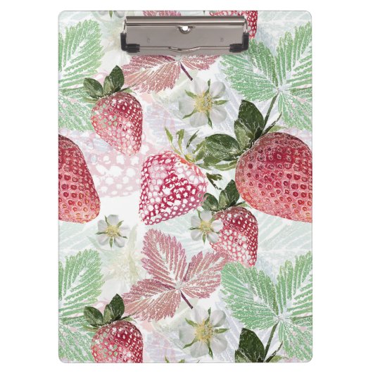 Erdbeere, Beeren, rot, frisch Klemmbrett (Vorderseite)