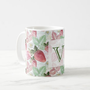 Erdbeere, Beeren, rot, frisch, reif, süß, Nahrungs Kaffeetasse