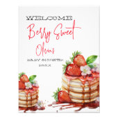 Erdbeere Beerengebirge Babydusche Begrüßungszeiche Fotodruck (Vorne)